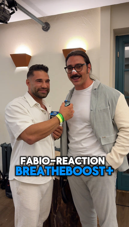 <strong>Fabio</strong> - Mit BREATHEBOOST+ kann ich tatsächlich im Alltag und beim Sport besser atmen. Meine Freundin wird auch berichten.